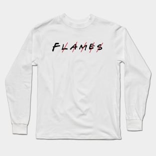 Flames Indian 90s kids friendship design Long Sleeve T-Shirt